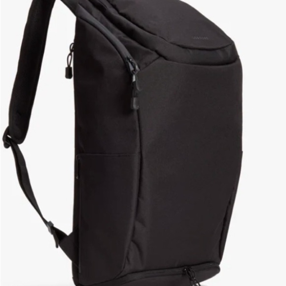 Black Backpack Durable Fabric Teardrop Shape
